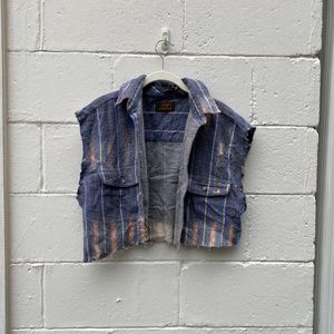 Vintage Crop Button Up